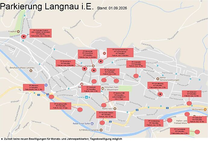 Übersicht Parkierung Langnau i. E.